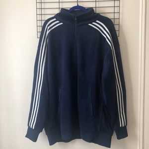 Adidas Velour oversized track jacket XL